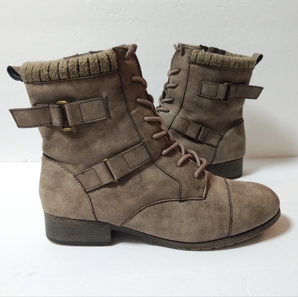 POP Women's Cooper Booties Boots Gray Taupe Pewter Size 9.5 - Picture 1 of 9